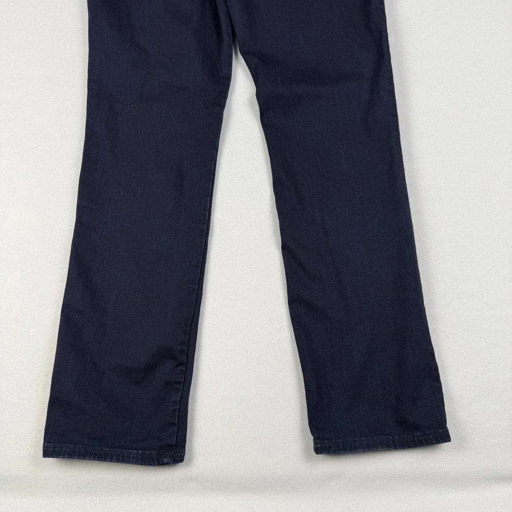 Lee Womens Relaxed Fit Straight Leg Mid Rise Jeans 10 Tall Dark Wash Stretch - Picture 7 of 13